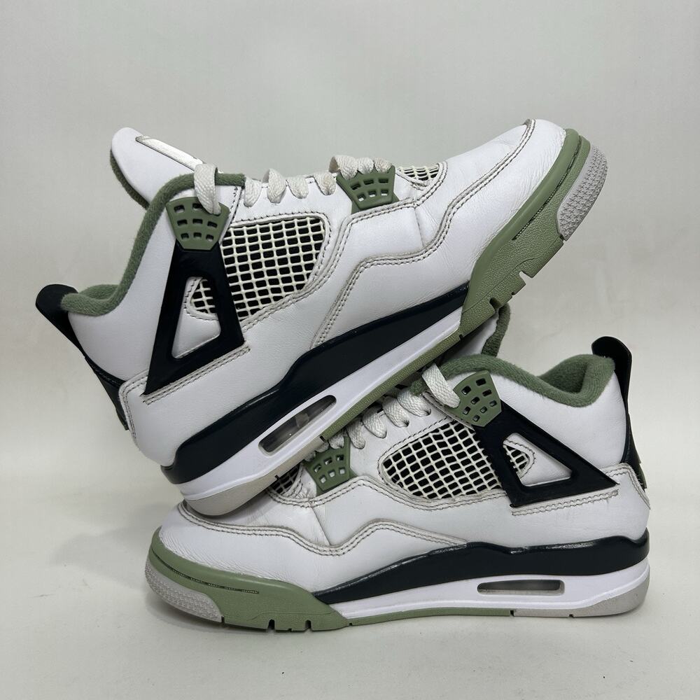 Nike Air Jordan 4 Retro WMNS “Seafoam/White Oil Green” - Picture 3 of 10